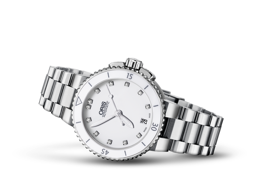 Aquis デイト ダイヤモンド - 01 733 7652 4191-07 8 18 01P | Oris